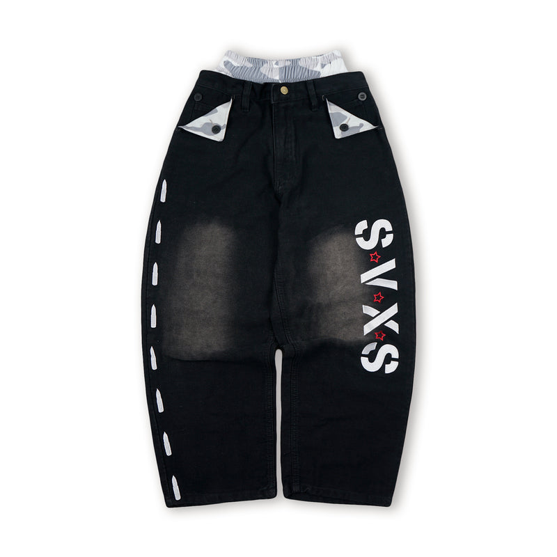 BAGGY JEANS - DOUBLE WAIST UTILITY