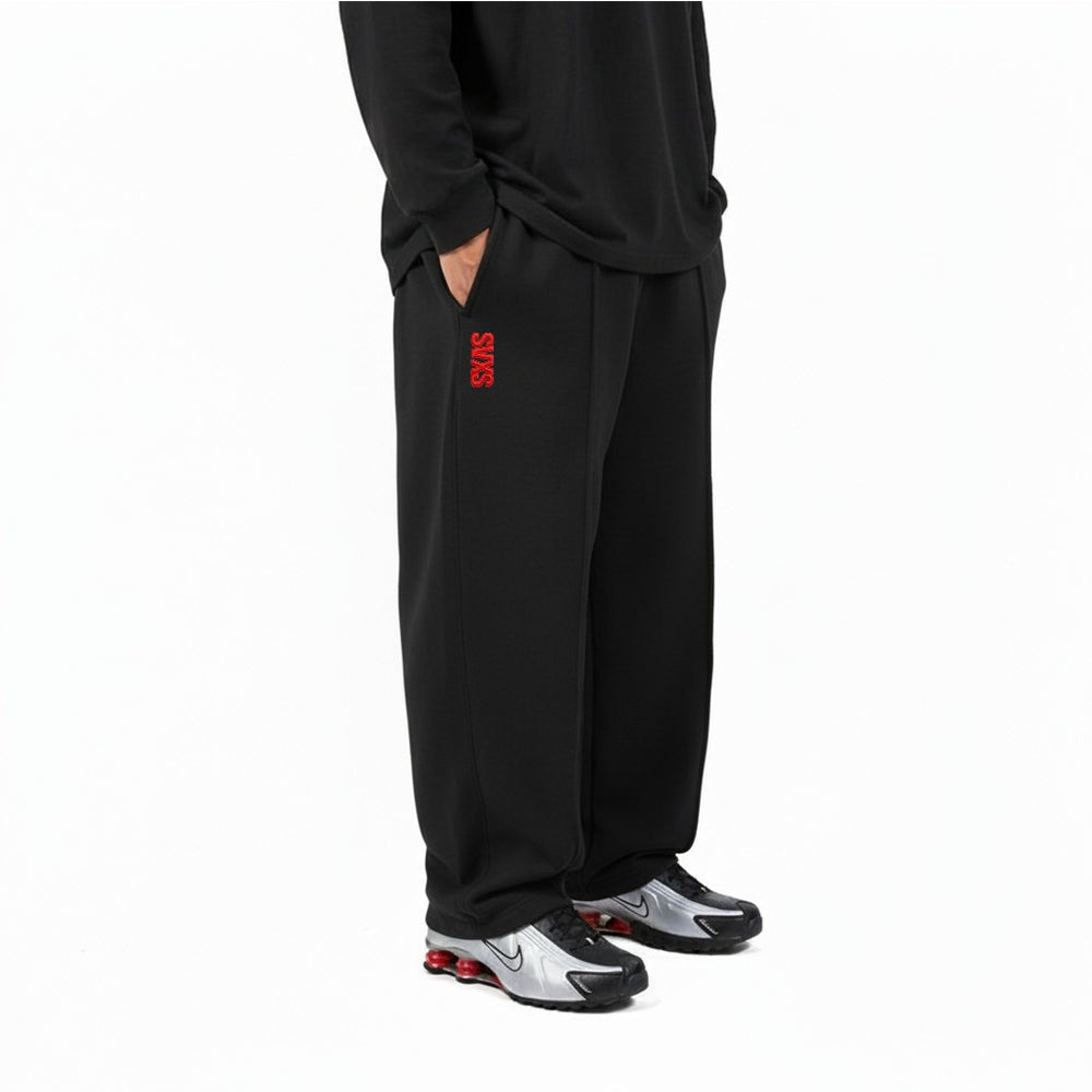 SVXS - Baggy Sweatpants Hitam Pecah Pola - Fleece