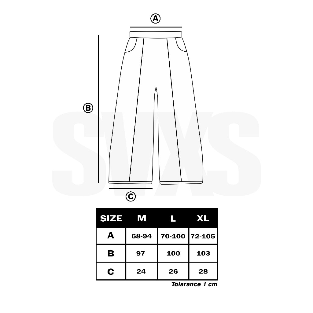 SVXS - Baggy Sweatpants Pecah Pola Abu Misty