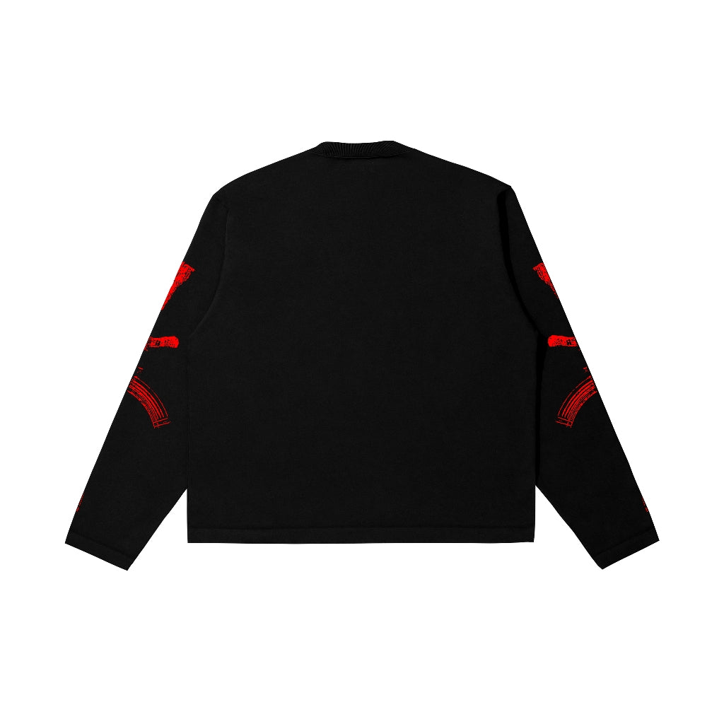 SVXS - Boxy Oversized Longsleeve Hitam Dark Vision - Cotton Combed 20s